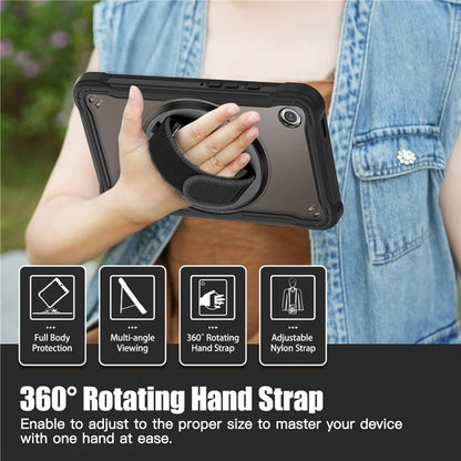 For Samsung Galaxy Tab A9 Tablet Case 360 Degree Rotary Kickstand Hand Strap Cover