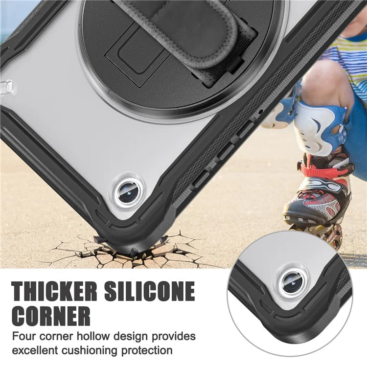 For Samsung Galaxy Tab A9 Tablet Case 360 Degree Rotary Kickstand Hand Strap Cover