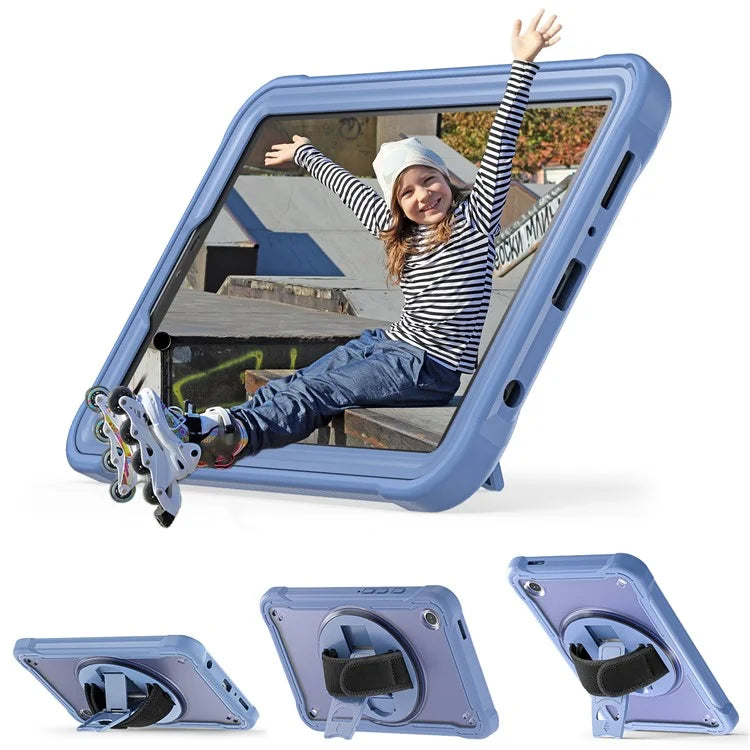 For Samsung Galaxy Tab A9 Tablet Case 360 Degree Rotary Kickstand Hand Strap Cover