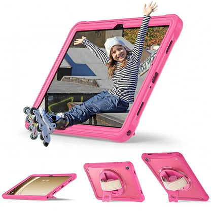 For Samsung Galaxy Tab A9+ Tablet Case PC+TPU Cover Rotary Kickstand Hand Strap