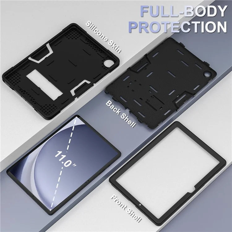 Robot B3 Series for Samsung Galaxy Tab A9+ Case Contrast Color PC+Silicone Kickstand Tablet Cover