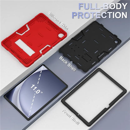 Robot B3 Series for Samsung Galaxy Tab A9+ Case Contrast Color PC+Silicone Kickstand Tablet Cover