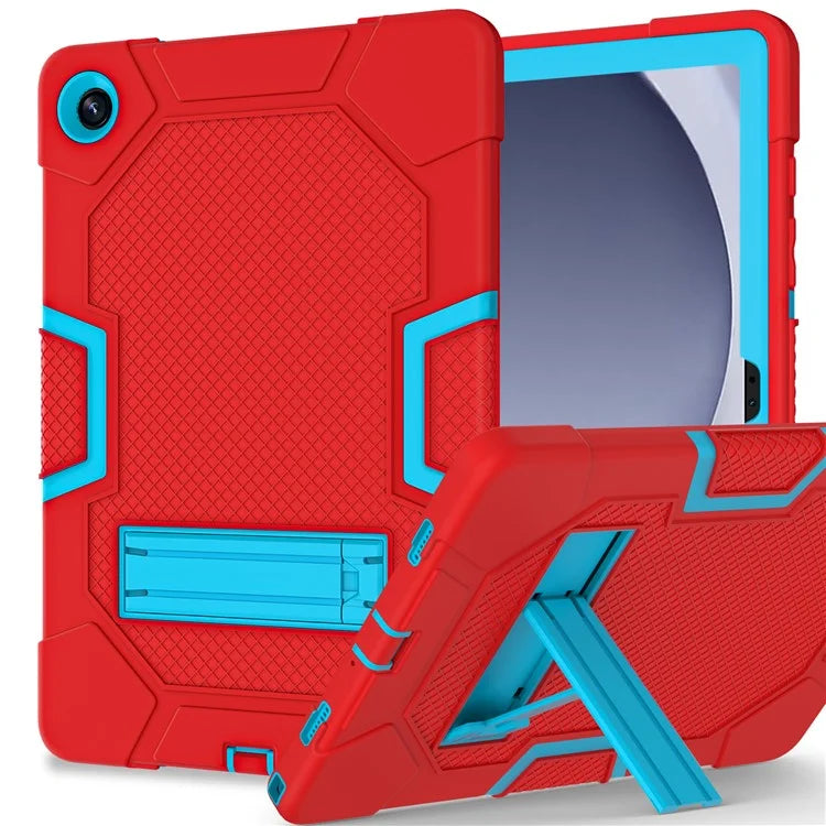 Robot B3 Series for Samsung Galaxy Tab A9+ Case Contrast Color PC+Silicone Kickstand Tablet Cover
