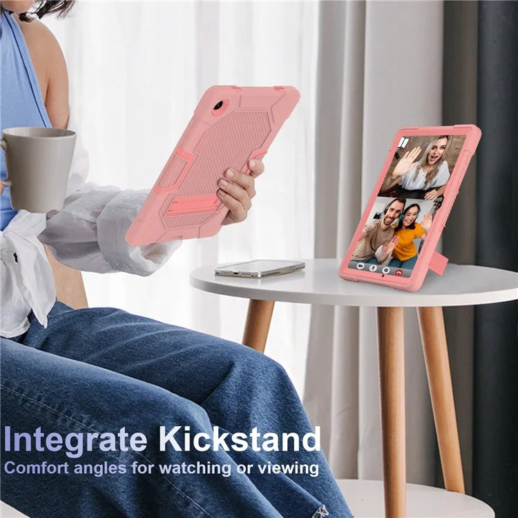 Robot B3 Series for Samsung Galaxy Tab A9+ Case Contrast Color PC+Silicone Kickstand Tablet Cover