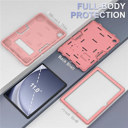 Robot B3 Series for Samsung Galaxy Tab A9+ Case Contrast Color PC+Silicone Kickstand Tablet Cover