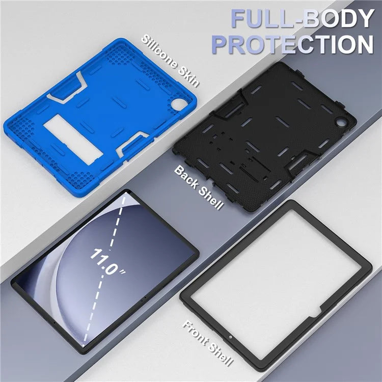 Robot B3 Series for Samsung Galaxy Tab A9+ Case Contrast Color PC+Silicone Kickstand Tablet Cover