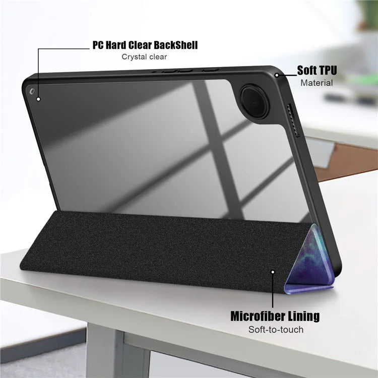 For Samsung Galaxy Tab A9 x115 Leather Tablet Case Pattern Printing Tri-fold Stand