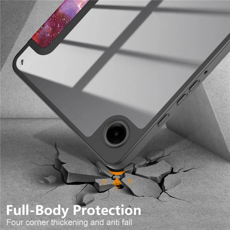 For Samsung Galaxy Tab A9 x115 Leather Tablet Case Pattern Printing Tri-fold Stand