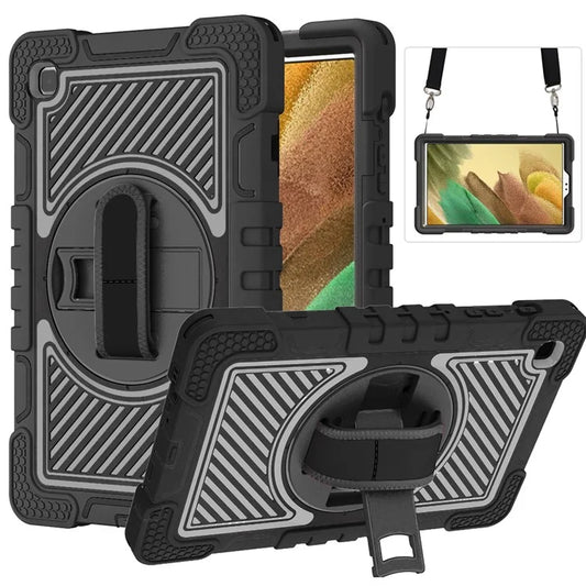 For Samsung Galaxy Tab A7 Lite 8.7-inch Tablet Case Kickstand Anti-Shock Cover with Shoulder Strap