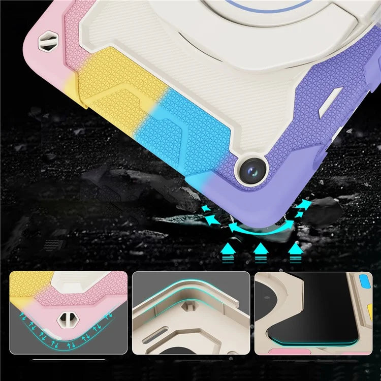 For Samsung Galaxy Tab A9+ Tablet Case Scratch-resistant Kickstand PC+Silicone Cover