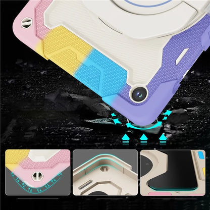 For Samsung Galaxy Tab A9+ Tablet Case Scratch-resistant Kickstand PC+Silicone Cover