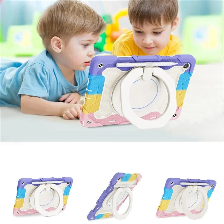 For Samsung Galaxy Tab A9+ Tablet Case Scratch-resistant Kickstand PC+Silicone Cover