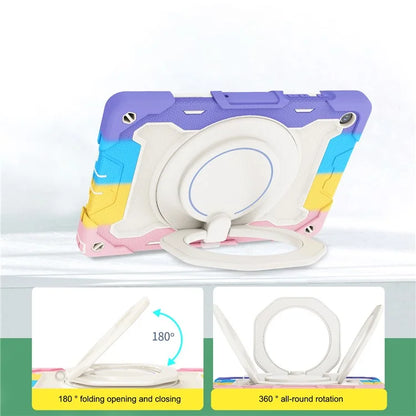 For Samsung Galaxy Tab A9+ Tablet Case Scratch-resistant Kickstand PC+Silicone Cover