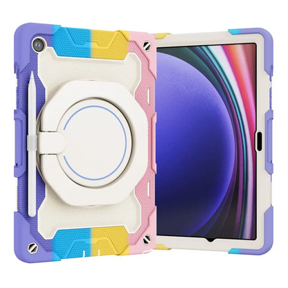 For Samsung Galaxy Tab A9+ Tablet Case Scratch-resistant Kickstand PC+Silicone Cover