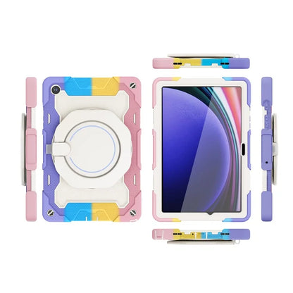 For Samsung Galaxy Tab A9+ Tablet Case Scratch-resistant Kickstand PC+Silicone Cover