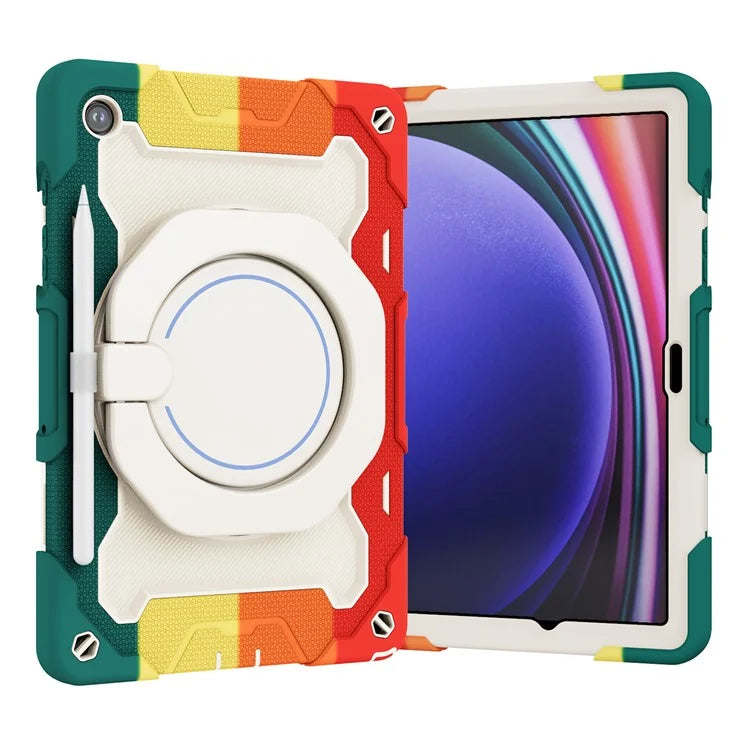 For Samsung Galaxy Tab A9+ Tablet Case Scratch-resistant Kickstand PC+Silicone Cover