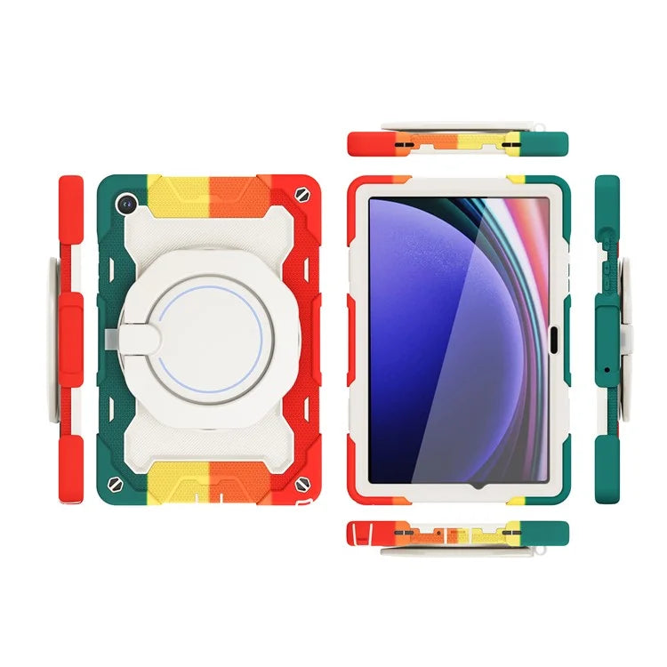 For Samsung Galaxy Tab A9+ Tablet Case Scratch-resistant Kickstand PC+Silicone Cover