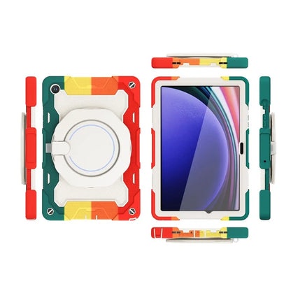 For Samsung Galaxy Tab A9+ Tablet Case Scratch-resistant Kickstand PC+Silicone Cover