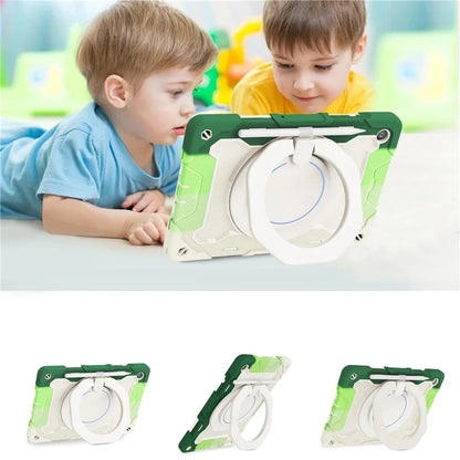 For Samsung Galaxy Tab A9+ Tablet Case Scratch-resistant Kickstand PC+Silicone Cover