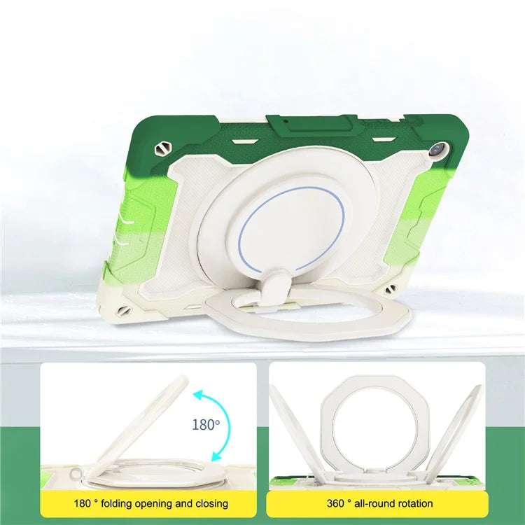 For Samsung Galaxy Tab A9+ Tablet Case Scratch-resistant Kickstand PC+Silicone Cover