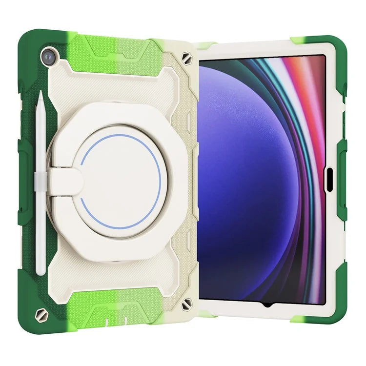 For Samsung Galaxy Tab A9+ Tablet Case Scratch-resistant Kickstand PC+Silicone Cover