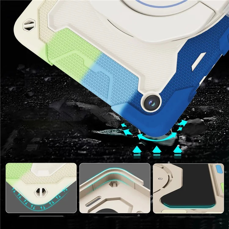 For Samsung Galaxy Tab A9+ Tablet Case Scratch-resistant Kickstand PC+Silicone Cover