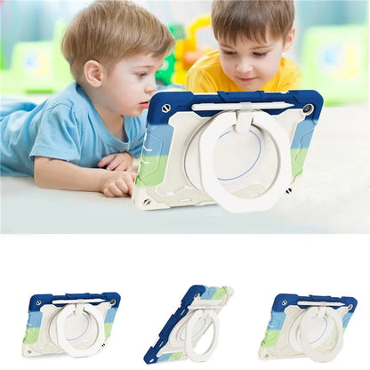For Samsung Galaxy Tab A9+ Tablet Case Scratch-resistant Kickstand PC+Silicone Cover