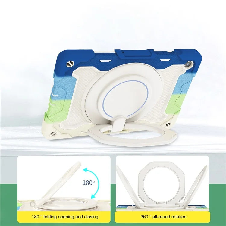 For Samsung Galaxy Tab A9+ Tablet Case Scratch-resistant Kickstand PC+Silicone Cover