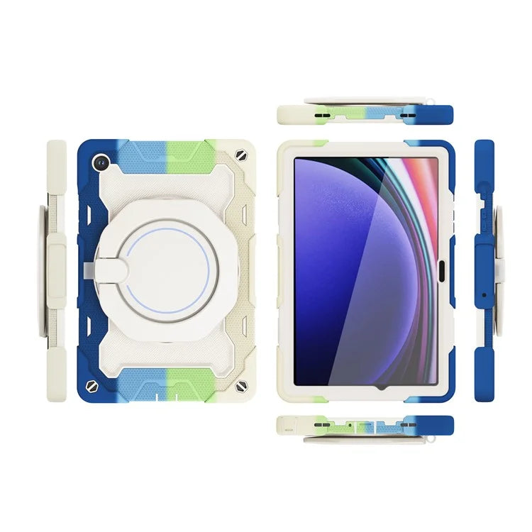 For Samsung Galaxy Tab A9+ Tablet Case Scratch-resistant Kickstand PC+Silicone Cover
