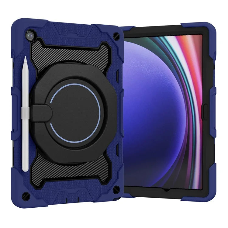 For Samsung Galaxy Tab A9+ Tablet Case Scratch-resistant Kickstand PC+Silicone Cover
