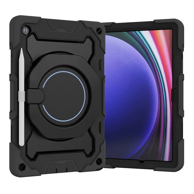 For Samsung Galaxy Tab A9+ Tablet Case Scratch-resistant Kickstand PC+Silicone Cover