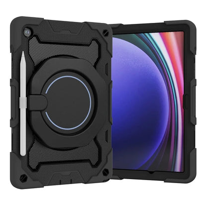 For Samsung Galaxy Tab A9+ Tablet Case Scratch-resistant Kickstand PC+Silicone Cover