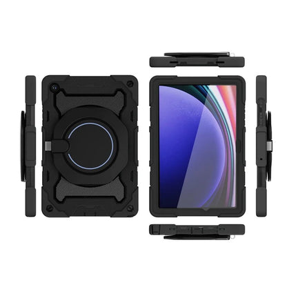 For Samsung Galaxy Tab A9+ Tablet Case Scratch-resistant Kickstand PC+Silicone Cover
