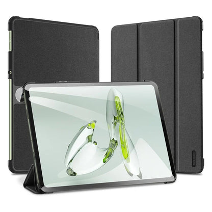 DUX DUCIS Domo Series for OnePlus Pad Go / Oppo Pad Air 2 / Pad Neo Leather Case Tri-fold Stand Smart Cover