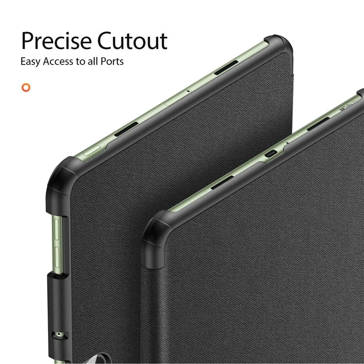 DUX DUCIS Domo Series for OnePlus Pad Go / Oppo Pad Air 2 / Pad Neo Leather Case Tri-fold Stand Smart Cover
