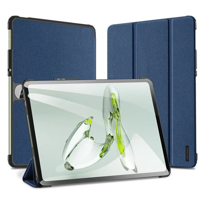 DUX DUCIS Domo Series for OnePlus Pad Go / Oppo Pad Air 2 / Pad Neo Leather Case Tri-fold Stand Smart Cover