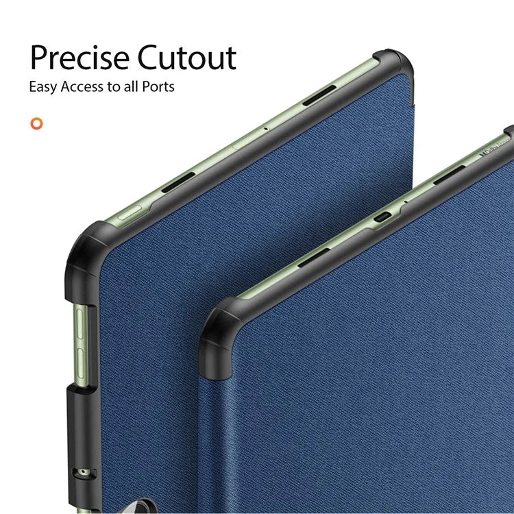 DUX DUCIS Domo Series for OnePlus Pad Go / Oppo Pad Air 2 / Pad Neo Leather Case Tri-fold Stand Smart Cover