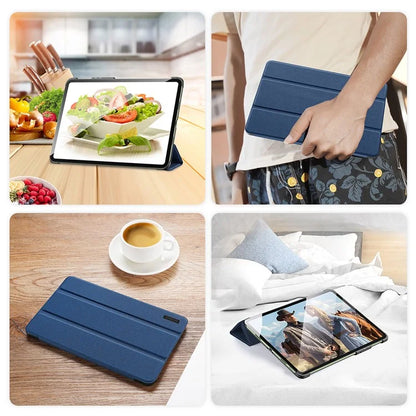 DUX DUCIS Domo Series for OnePlus Pad Go / Oppo Pad Air 2 / Pad Neo Leather Case Tri-fold Stand Smart Cover