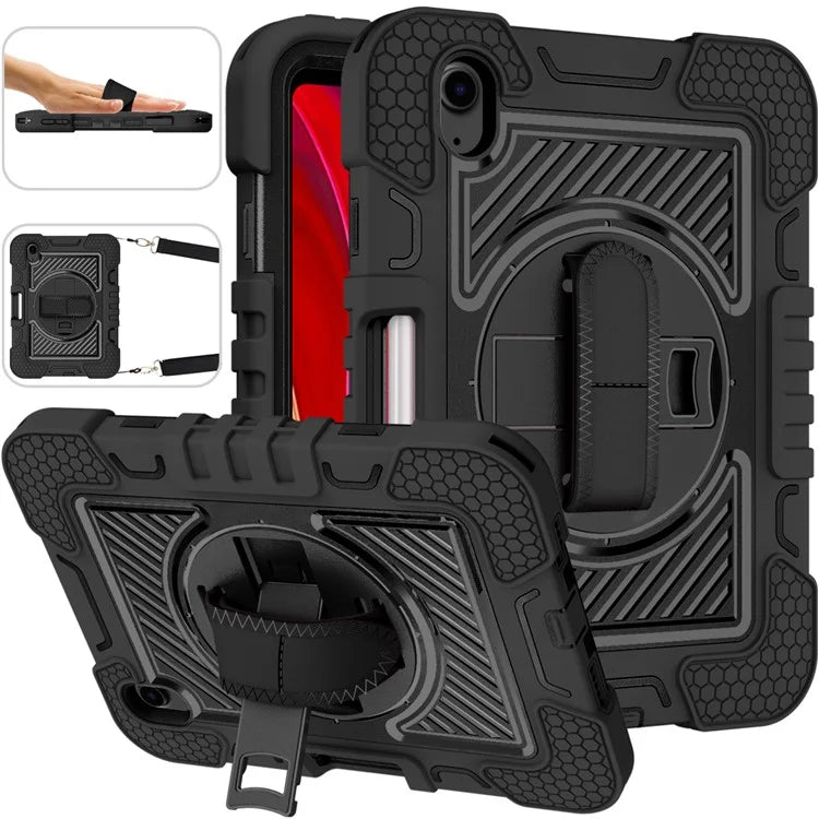Hand Strap Kickstand for iPad mini (2021) Tablet Case with Shoulder Strap