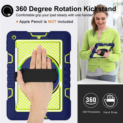 For iPad 9.7-inch (2017) / (2018) Tablet Case Anti-drop Kickstand Cover with Shoulder Strap