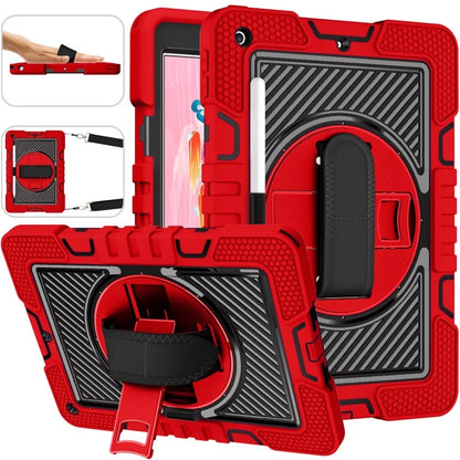 For iPad 9.7-inch (2017) / (2018) Tablet Case Anti-drop Kickstand Cover with Shoulder Strap