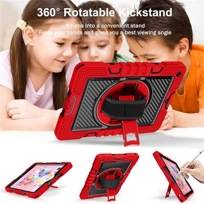 For iPad 9.7-inch (2017) / (2018) Tablet Case Anti-drop Kickstand Cover with Shoulder Strap