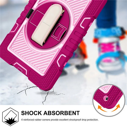 For iPad 9.7-inch (2017) / (2018) Tablet Case Anti-drop Kickstand Cover with Shoulder Strap