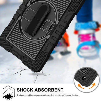 For iPad 9.7-inch (2017) / (2018) Tablet Case Anti-drop Kickstand Cover with Shoulder Strap