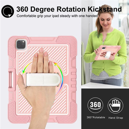 For iPad Air (2020) / (2022) / iPad Pro 11 (2018) / (2020) / (2021) / (2022) Tablet Kickstand Case with Shoulder Strap