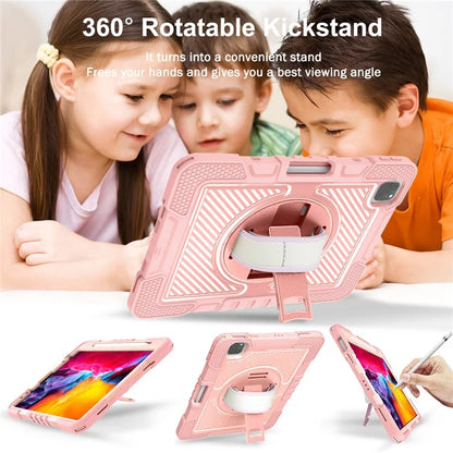 For iPad Air (2020) / (2022) / iPad Pro 11 (2018) / (2020) / (2021) / (2022) Tablet Kickstand Case with Shoulder Strap