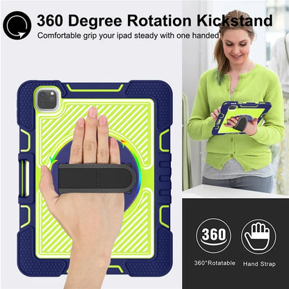 For iPad Air (2020) / (2022) / iPad Pro 11 (2018) / (2020) / (2021) / (2022) Tablet Kickstand Case with Shoulder Strap