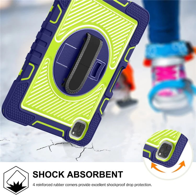 For iPad Air (2020) / (2022) / iPad Pro 11 (2018) / (2020) / (2021) / (2022) Tablet Kickstand Case with Shoulder Strap