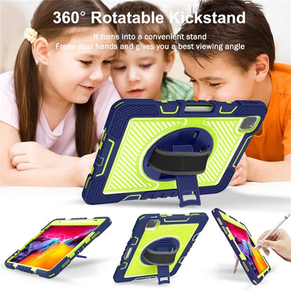 For iPad Air (2020) / (2022) / iPad Pro 11 (2018) / (2020) / (2021) / (2022) Tablet Kickstand Case with Shoulder Strap