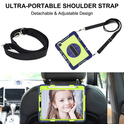 For iPad Air (2020) / (2022) / iPad Pro 11 (2018) / (2020) / (2021) / (2022) Tablet Kickstand Case with Shoulder Strap